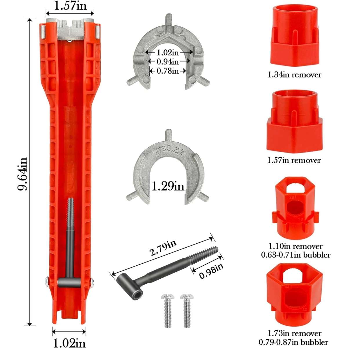 Multi-tool for faucet and sink installers (one-way)