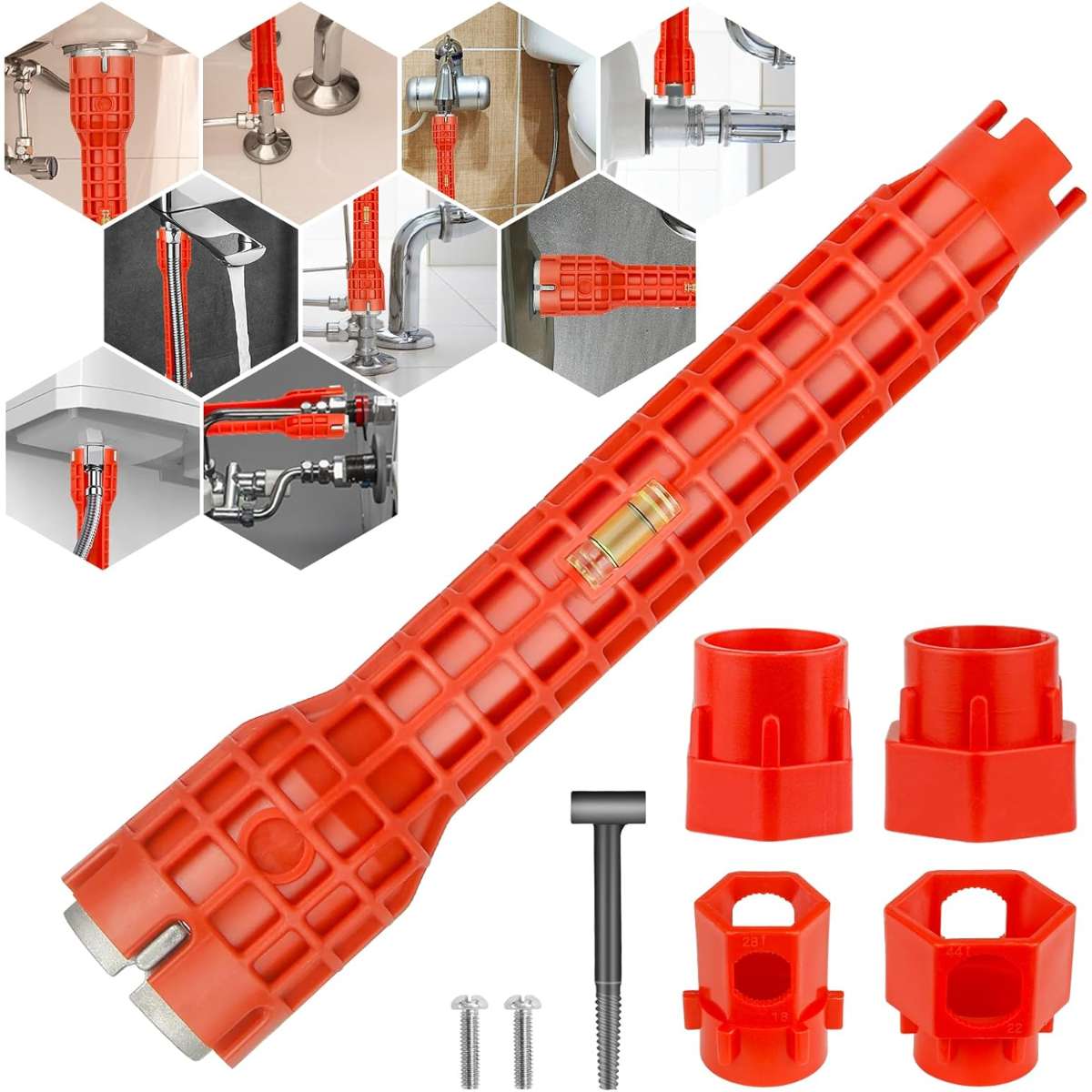 Multi-tool for faucet and sink installers (one-way)