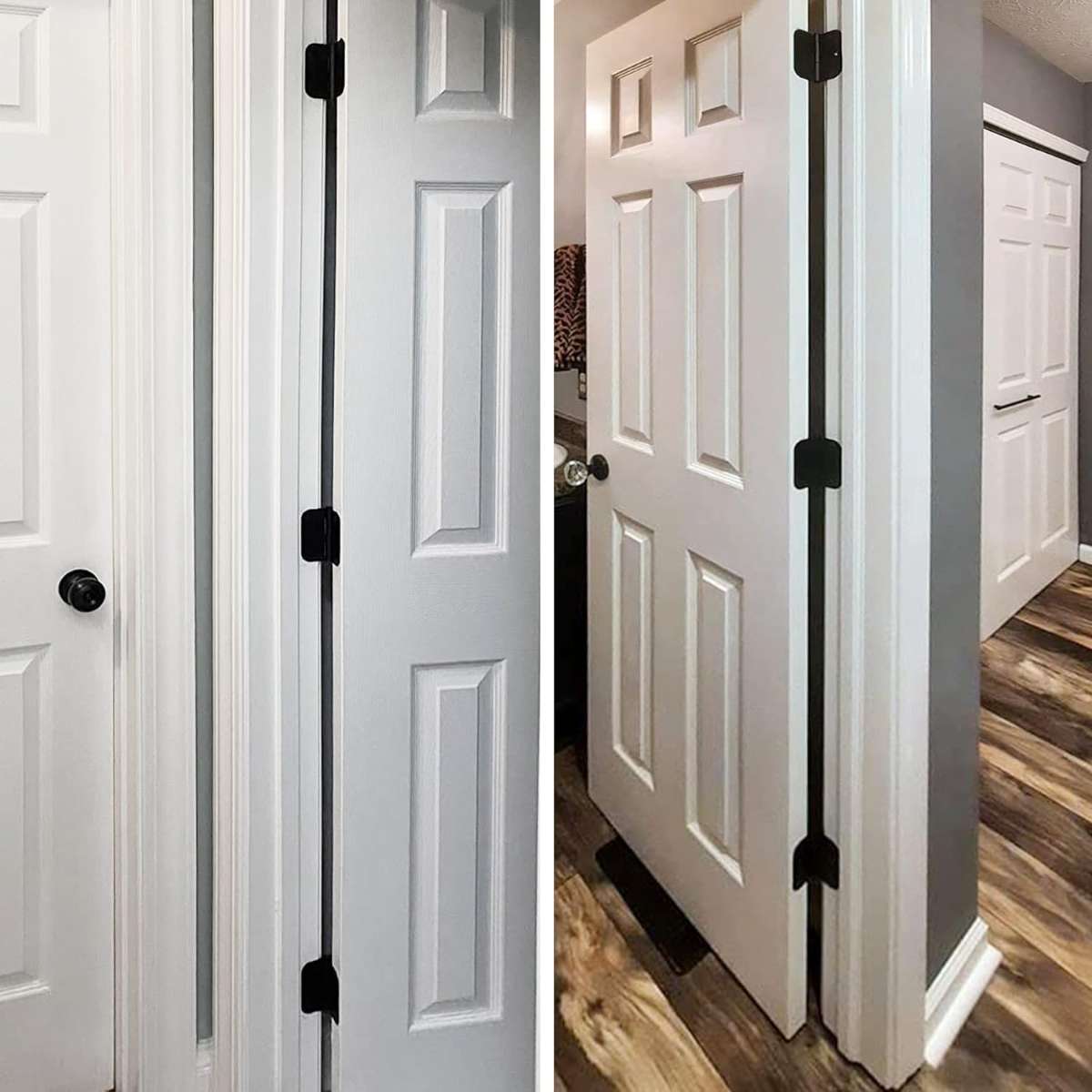 30-pack round matte black door hinges
