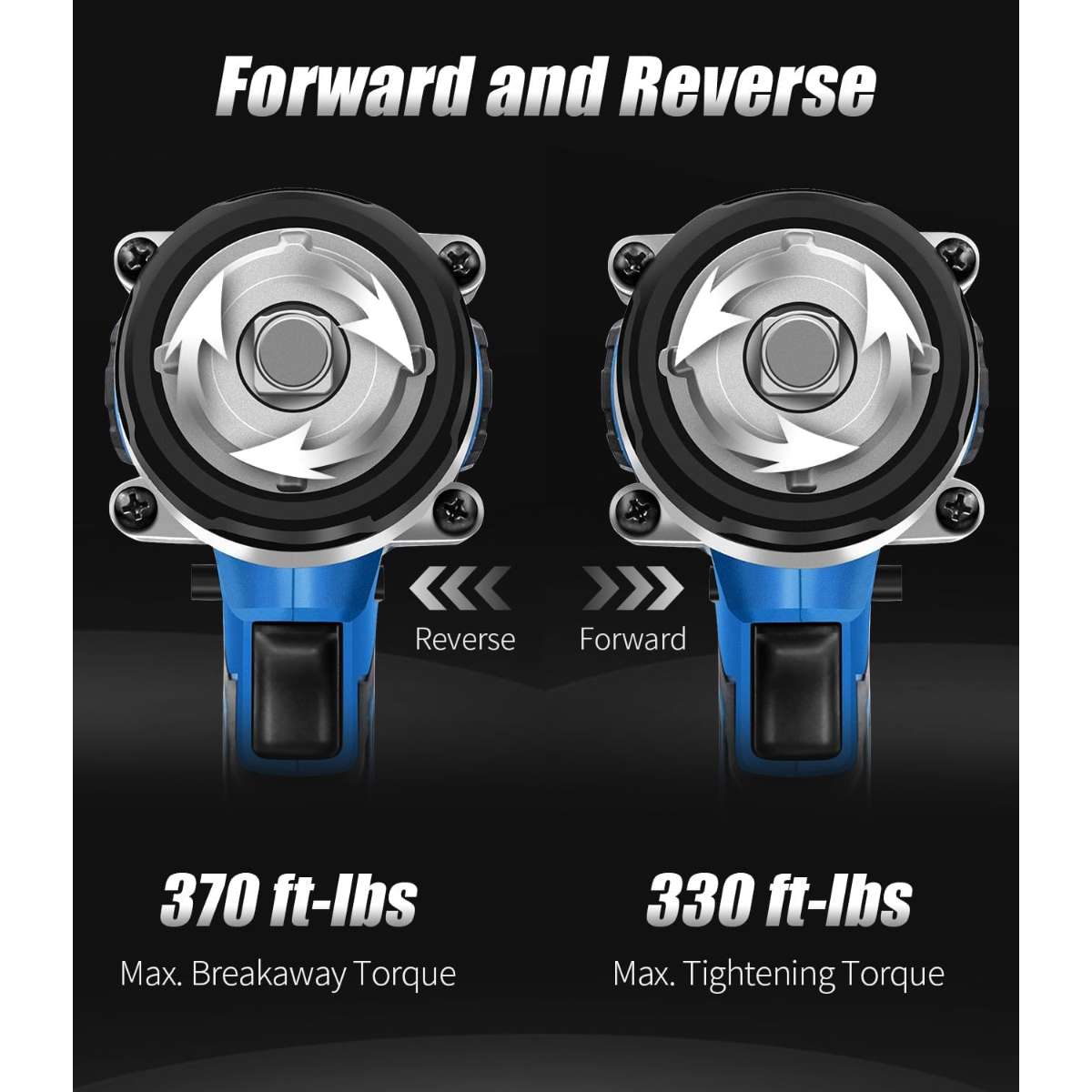 AVID POWER Rechargeable Impact Wrench, 1/2 Impact Gun
