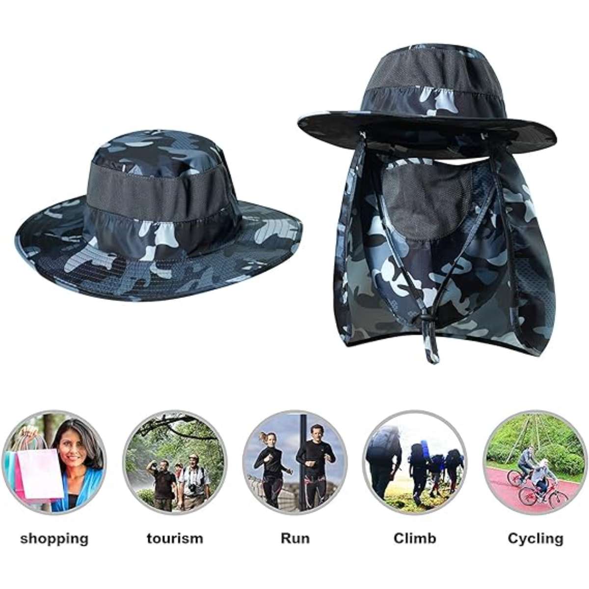 KOOLSOLY fishing hat with UPF 50+ sun protection