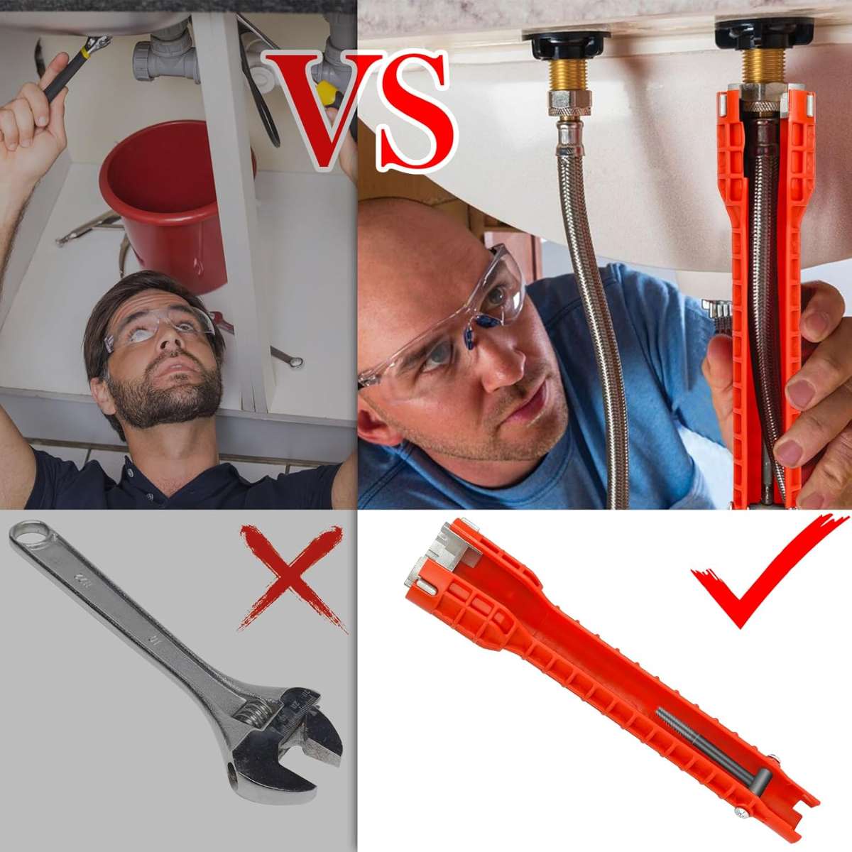 Multi-tool for faucet and sink installers (one-way)