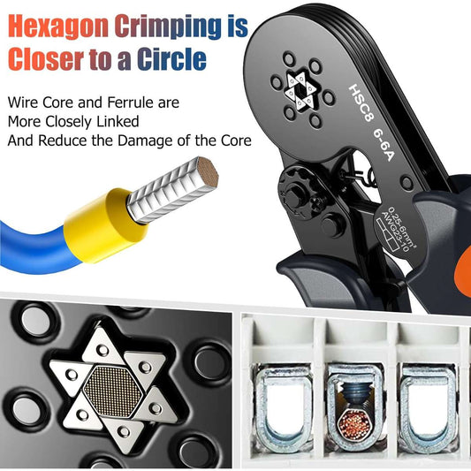 Ferrule crimp tool kit with 1900PCS wire connector
