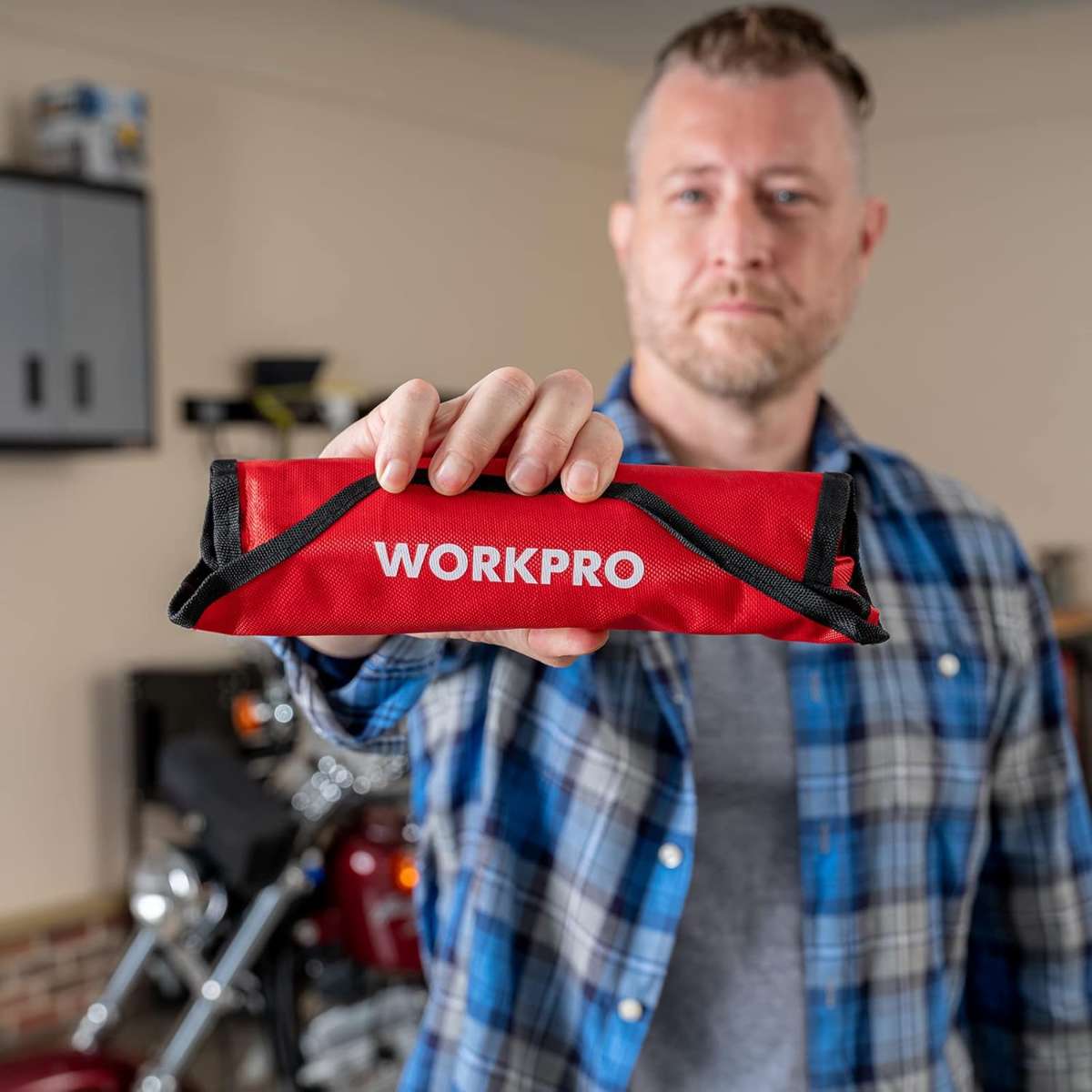 WORKPRO 8-Piece Scratch Head Ratchet Combination Wrench Kit