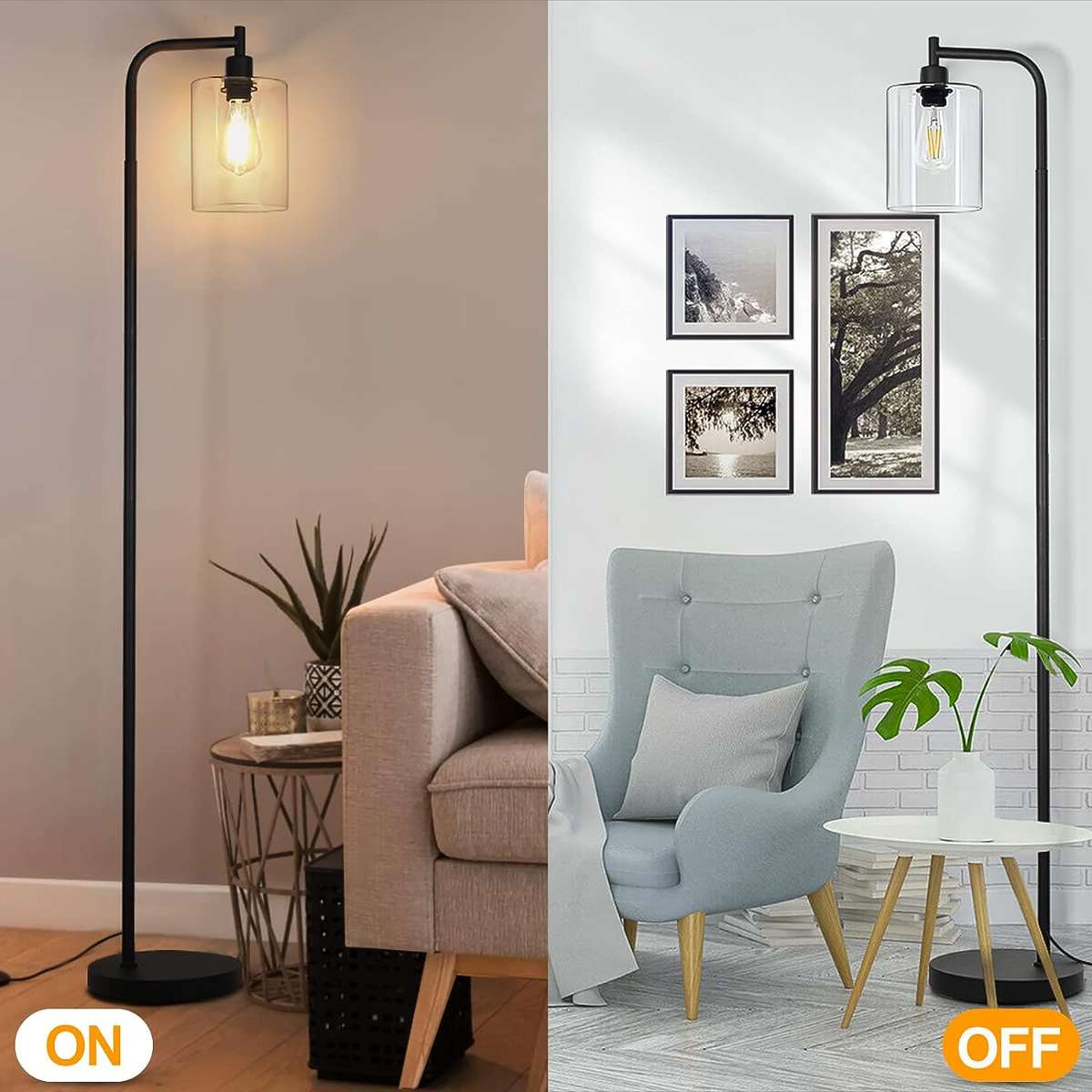 MAXvolador Industrial Floor Lamp, Black