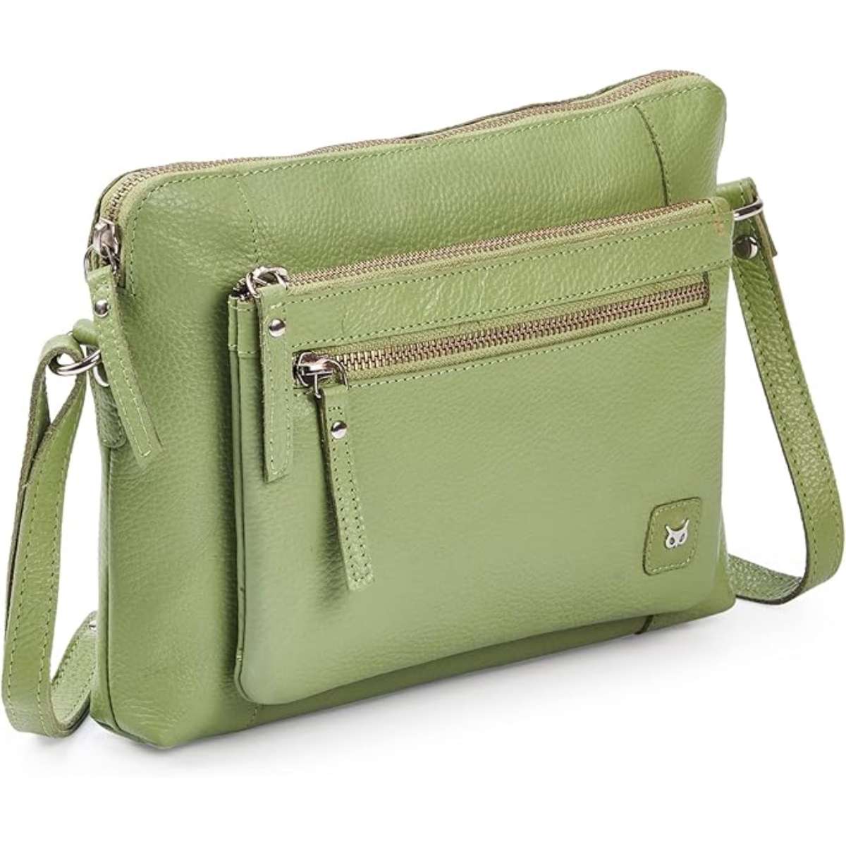 Wise owl accessory small soft pebbles leather cross-body tote