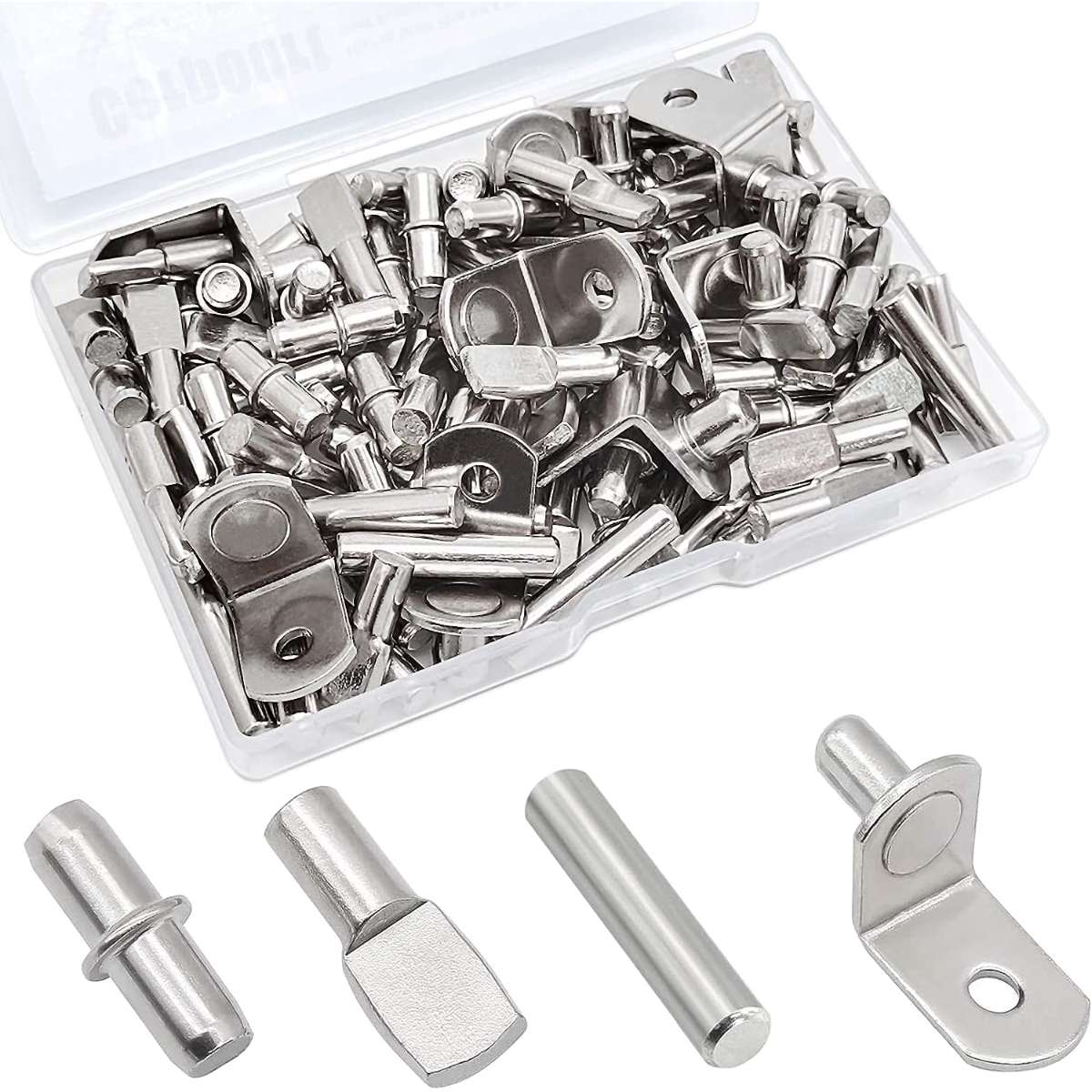 104Pcs Shelf Pin Kit (5mm&1/4 inch)
