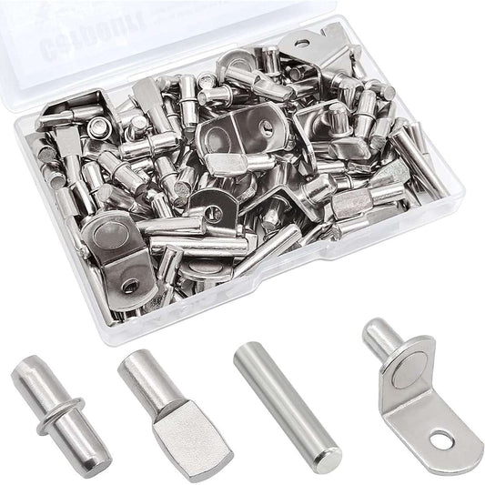 104Pcs Shelf Pin Kit (5mm&1/4 inch)