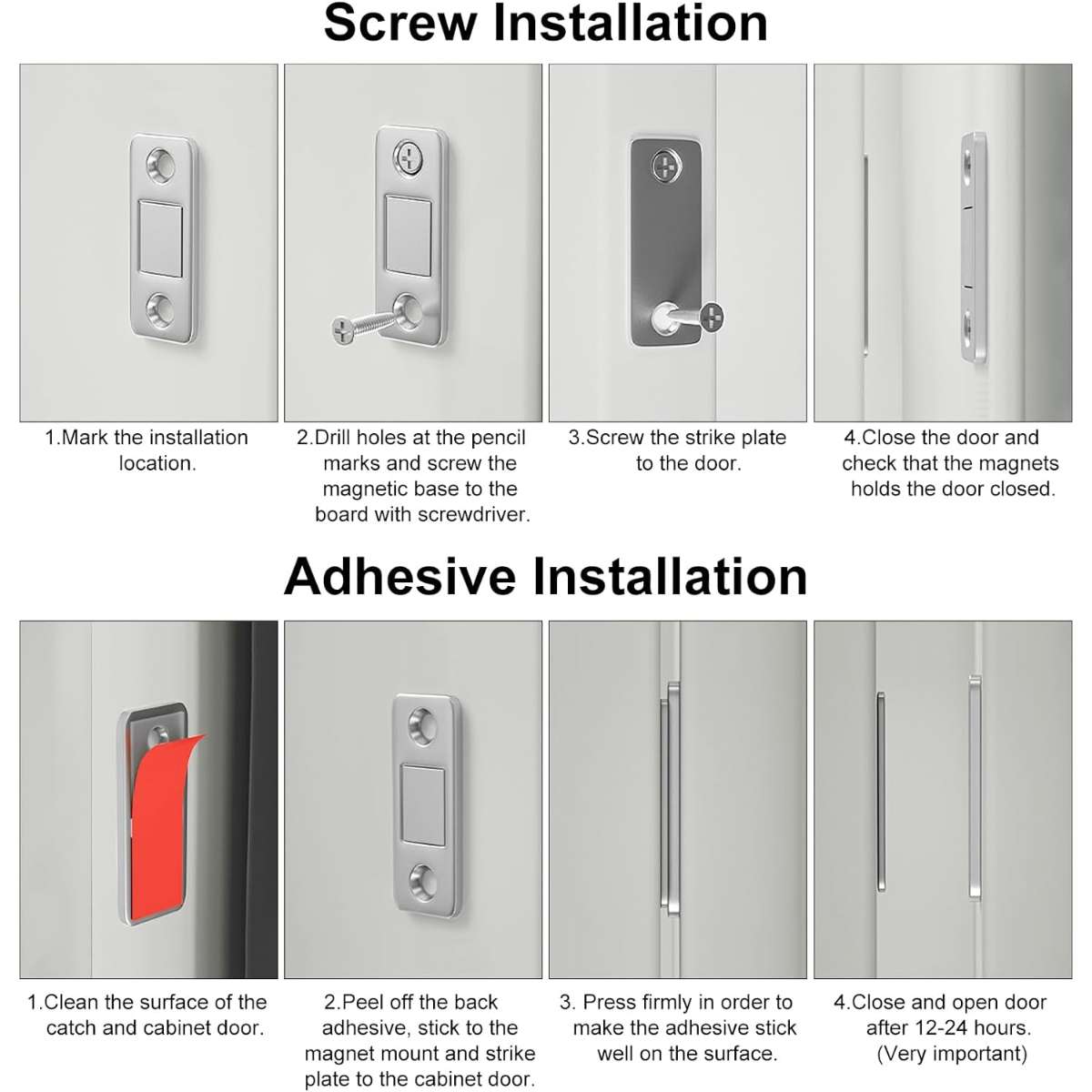 Cabinet Magnetic Lock Jiayi 4-Piece Slim Cabinet Door Magnetic Drawer