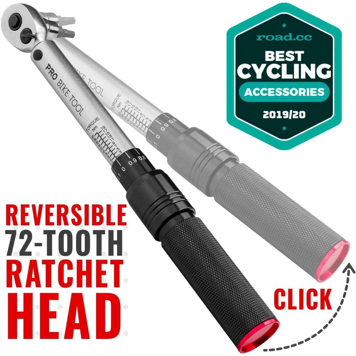 PRO BIKE TOOL 1/4 Torque Wrench Kit - Bicycle Torque Wrench - 2 to 20 Nm