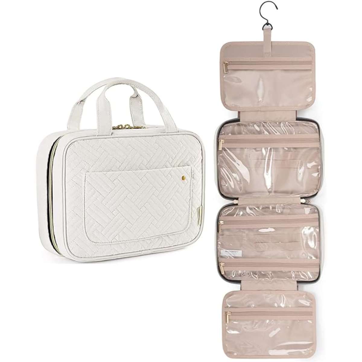 BAGSMART toiletry bag travel bag with hook