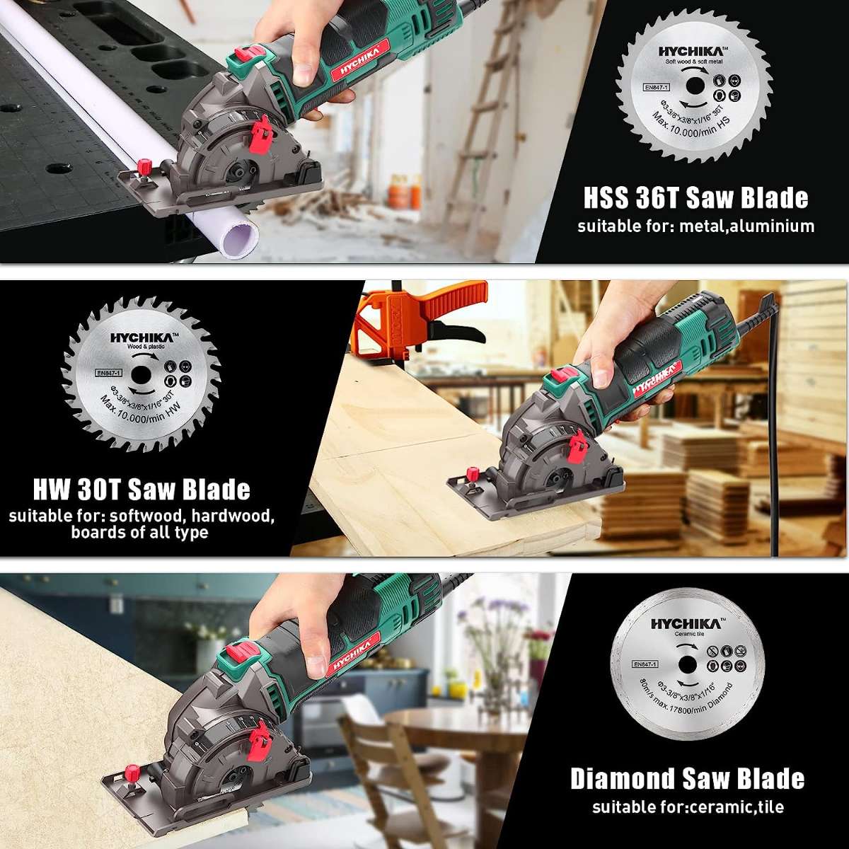 Mini circular saw, Ichka compact circular saw tile saw