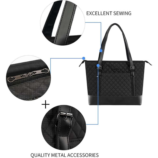 KROSER laptop tote bag 15.6" (quilted)