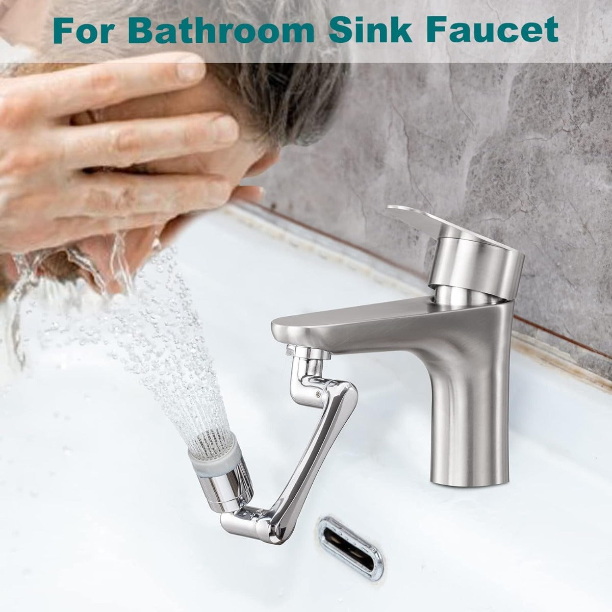 sptar 1440° faucet expander, bathroom sink, 2 outlet modes