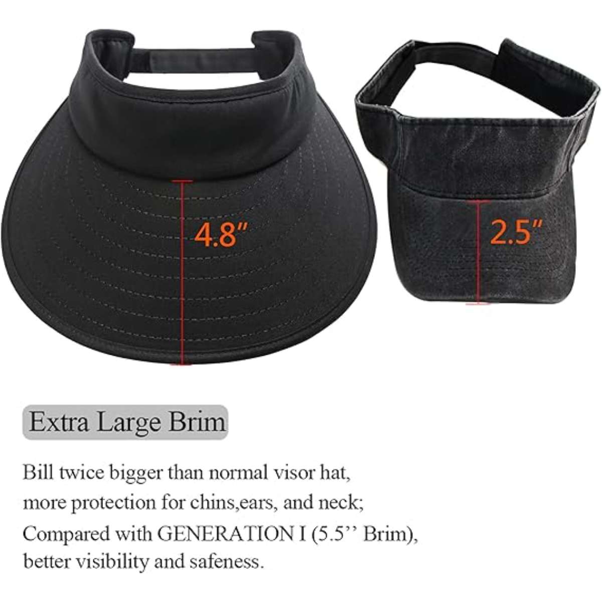 Sun Visor Hats Women Large Brim Summer UV Protection Beach Cap