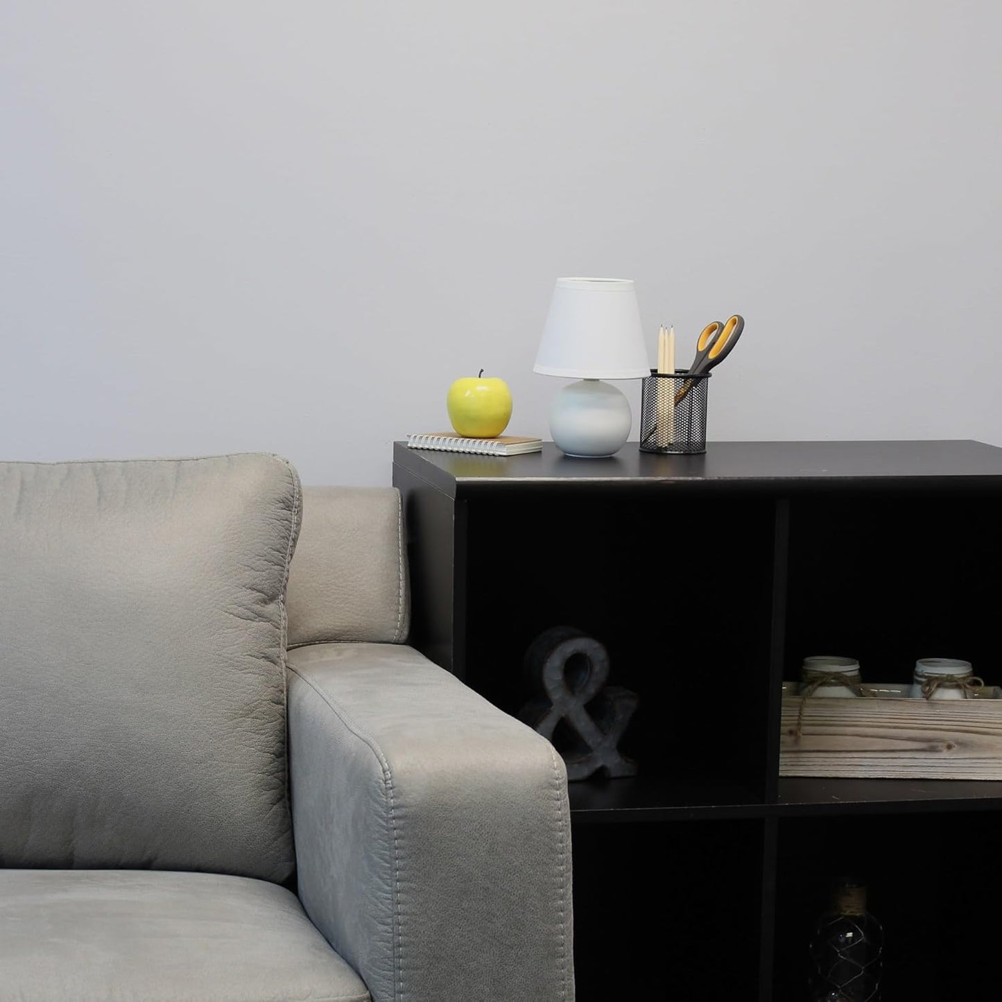 Simple Designs LT2008-OFF Spherical Table Lamp, Off-White