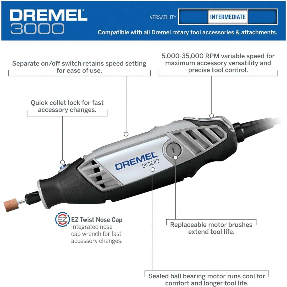 Dremel 4000-2/30 Variable Speed Rotary Tool Kit