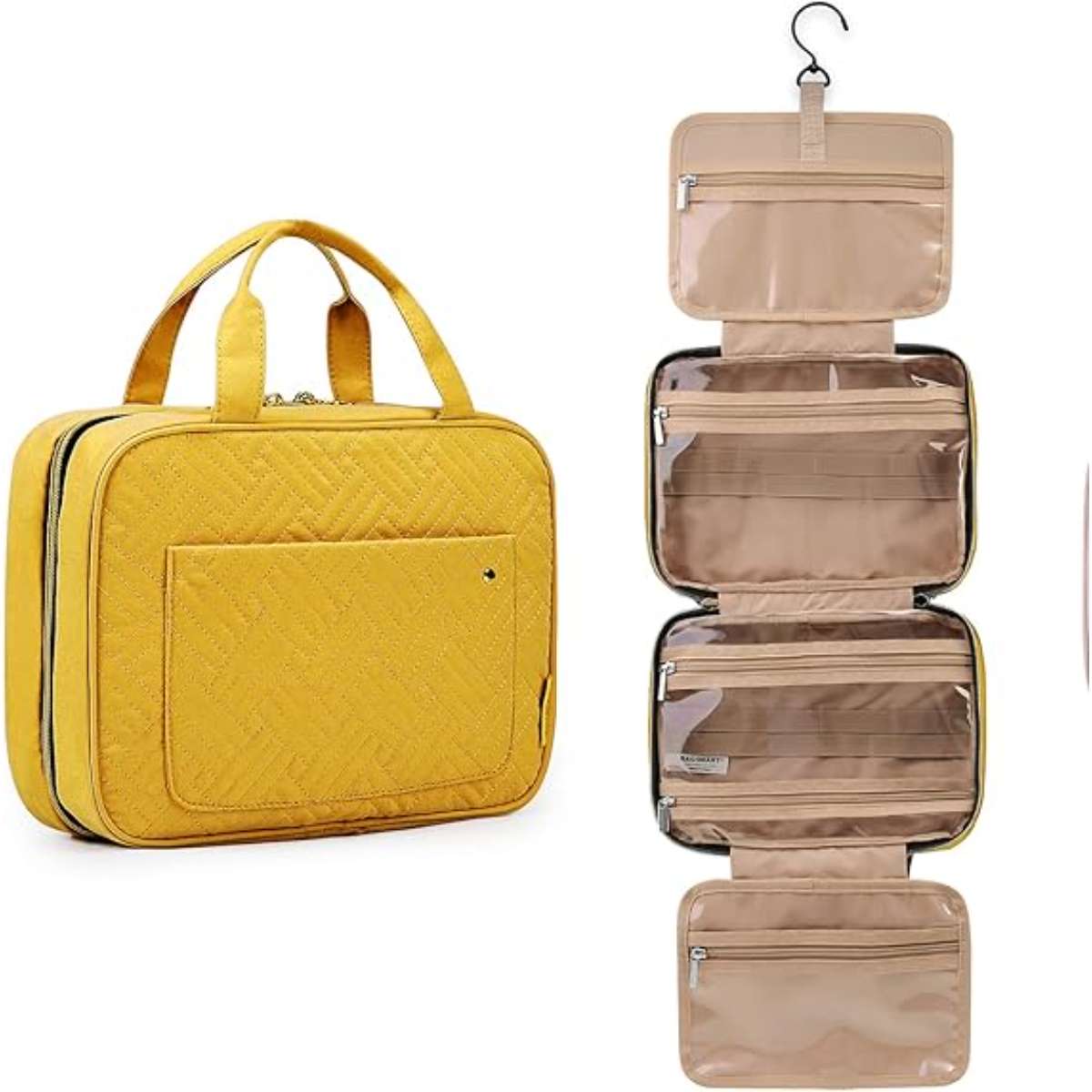 BAGSMART toiletry bag travel bag with hook