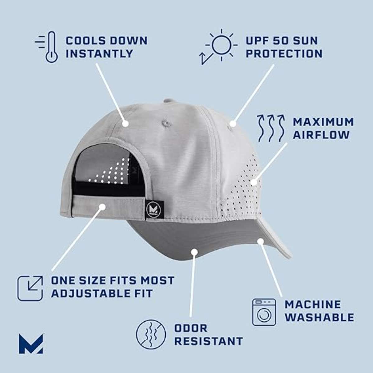 MISSION Cooling Vented Performance Hat - Unisex Baseball Cap for Men & Women