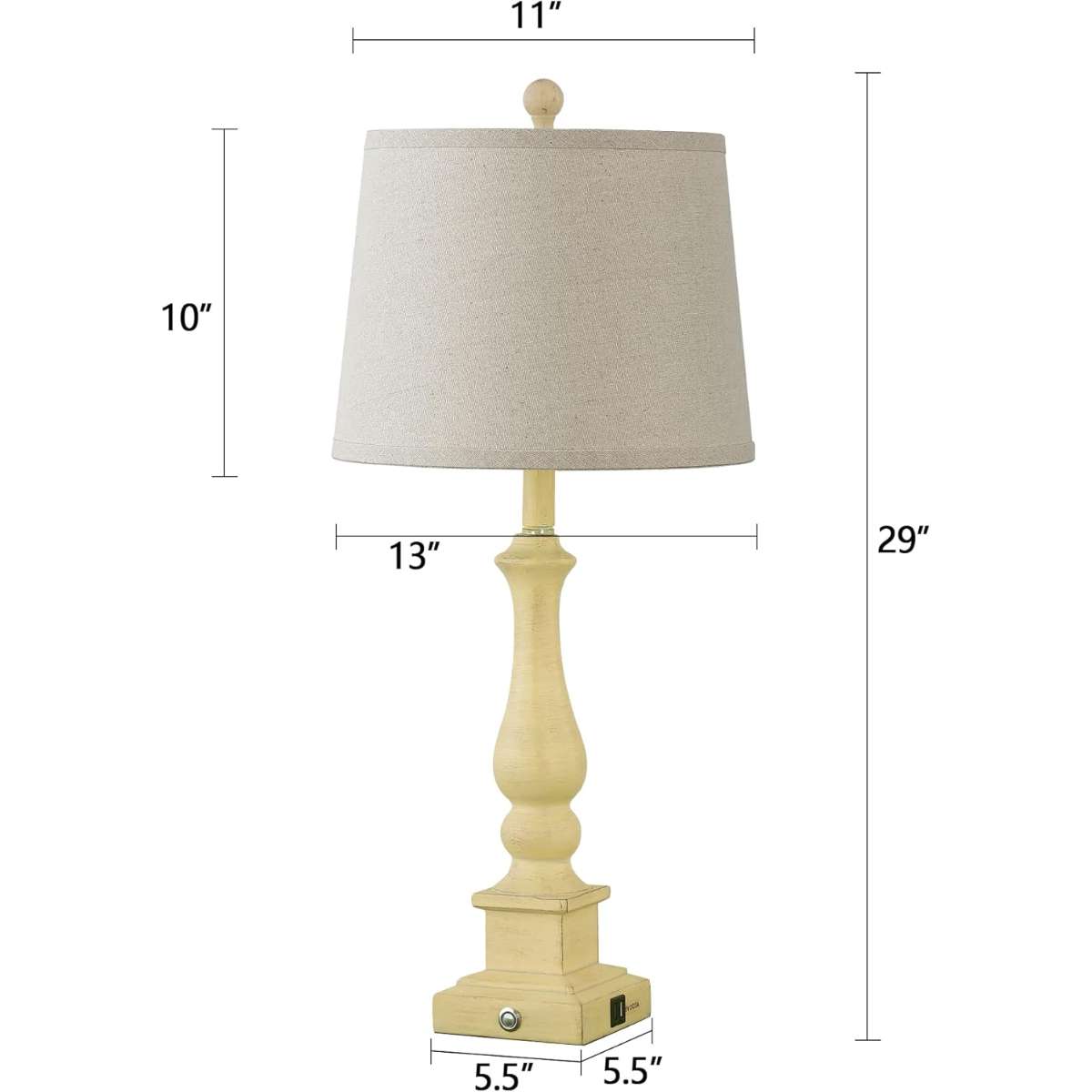 3-way dimmable touch console light 2-piece set