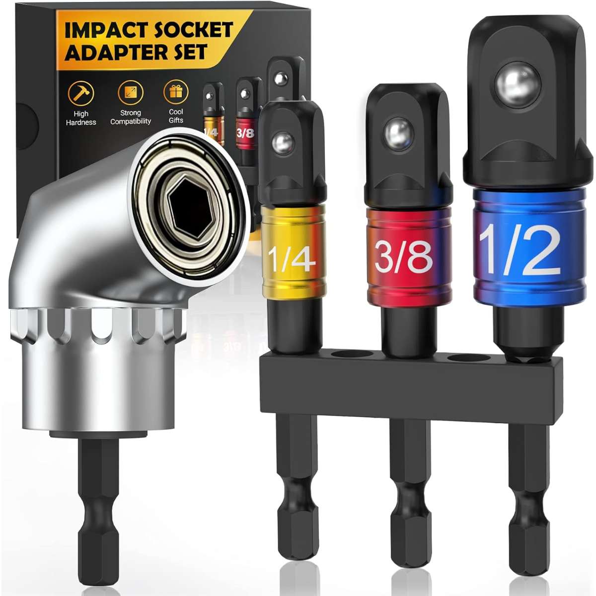 Set of 3 1/4 3/8 1/2" socket wrenches