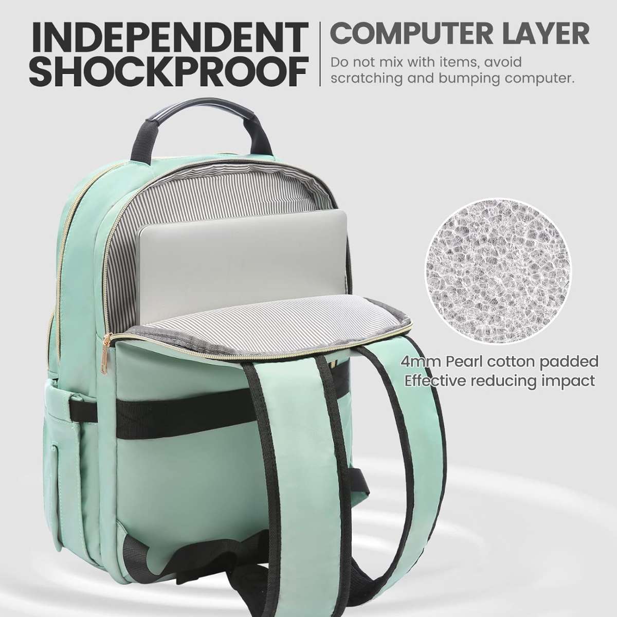 Canvas tote bag waterproof nylon multi-pocket shoulder bag