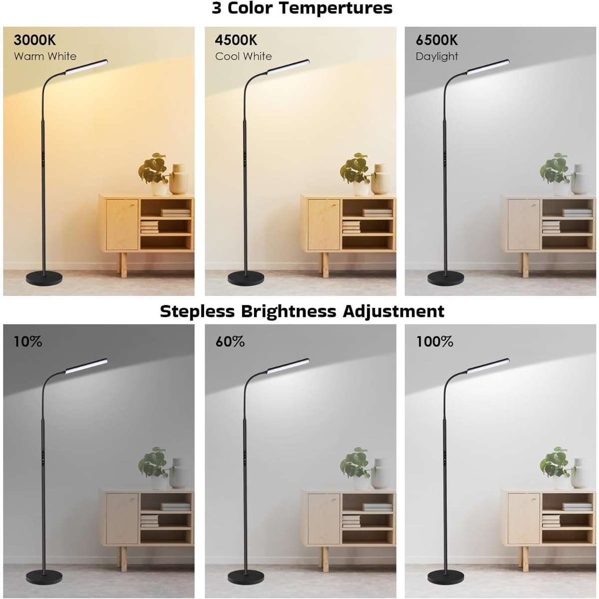 Dimunt LED Floor Lamp, Bright 15W Floor Lamp