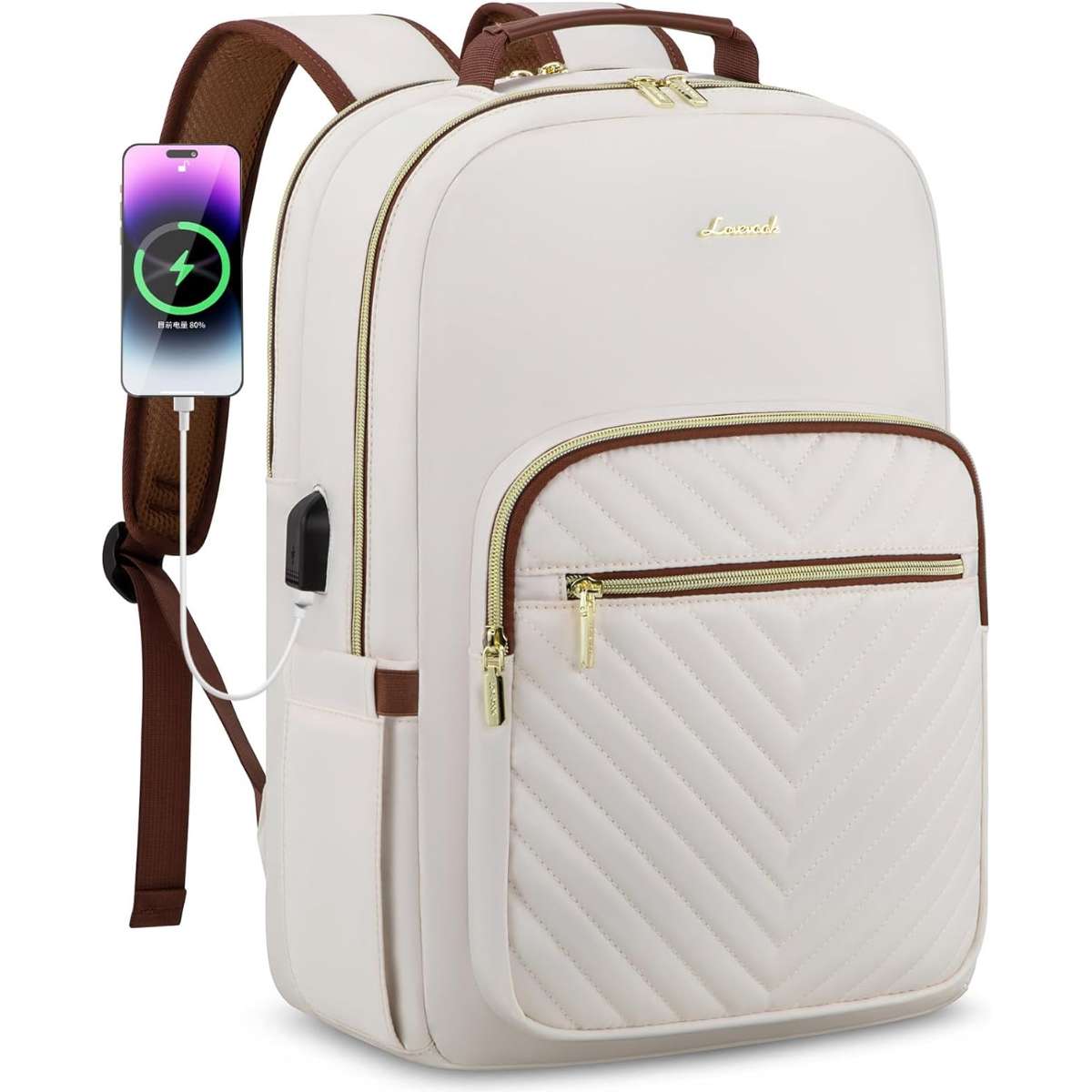 Canvas tote bag waterproof nylon multi-pocket shoulder bag
