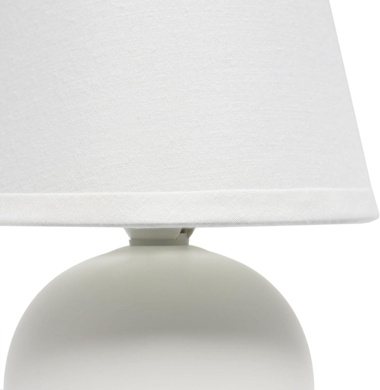 Simple Designs LT2008-OFF Spherical Table Lamp, Off-White