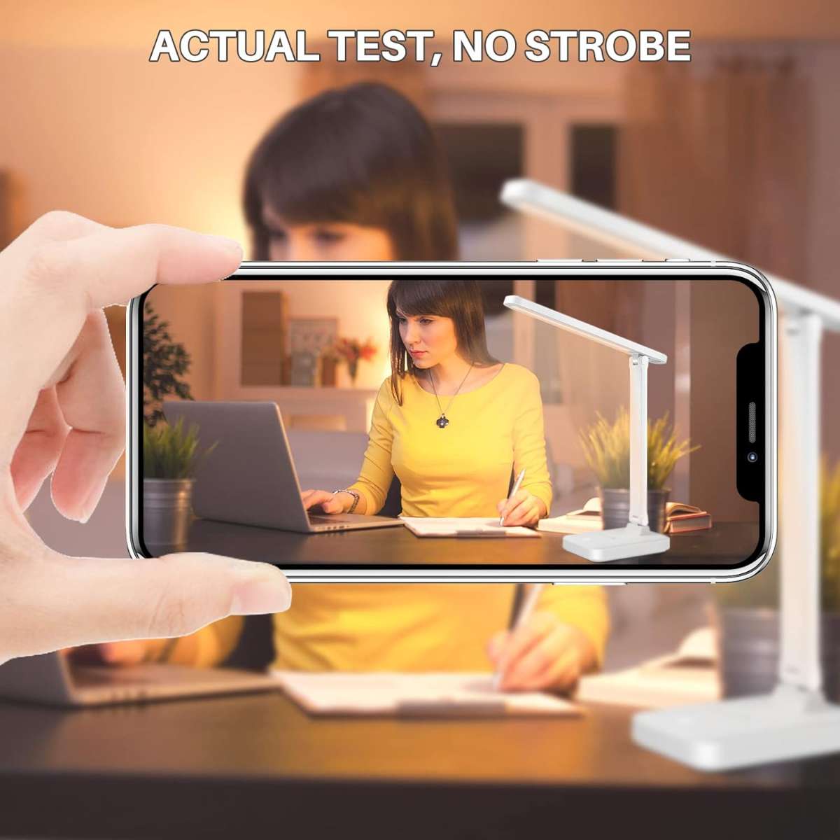 LED table lamp with touch control reading