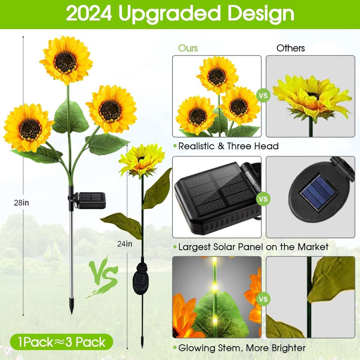 KOOPER Solar Lights Outdoor Garden Decoration