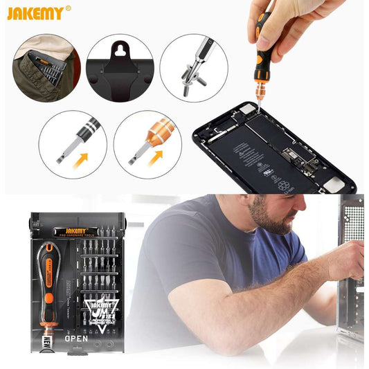 JAKEMY 39-in-1 Screwdriver Set Precision Repair Tool Kit Black