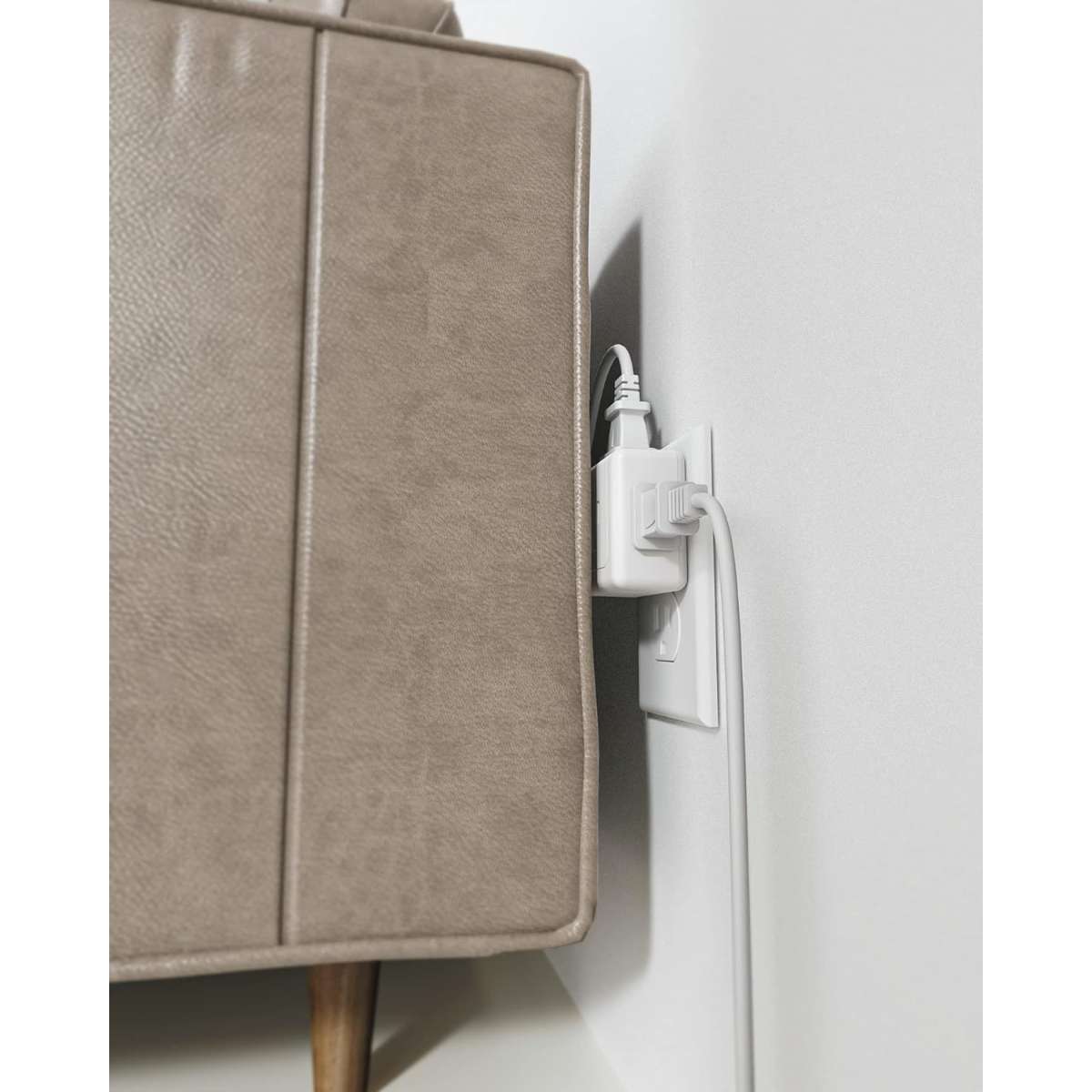 SUPERDANNY【2-Pack】 Multi-Plug Socket Extender, White