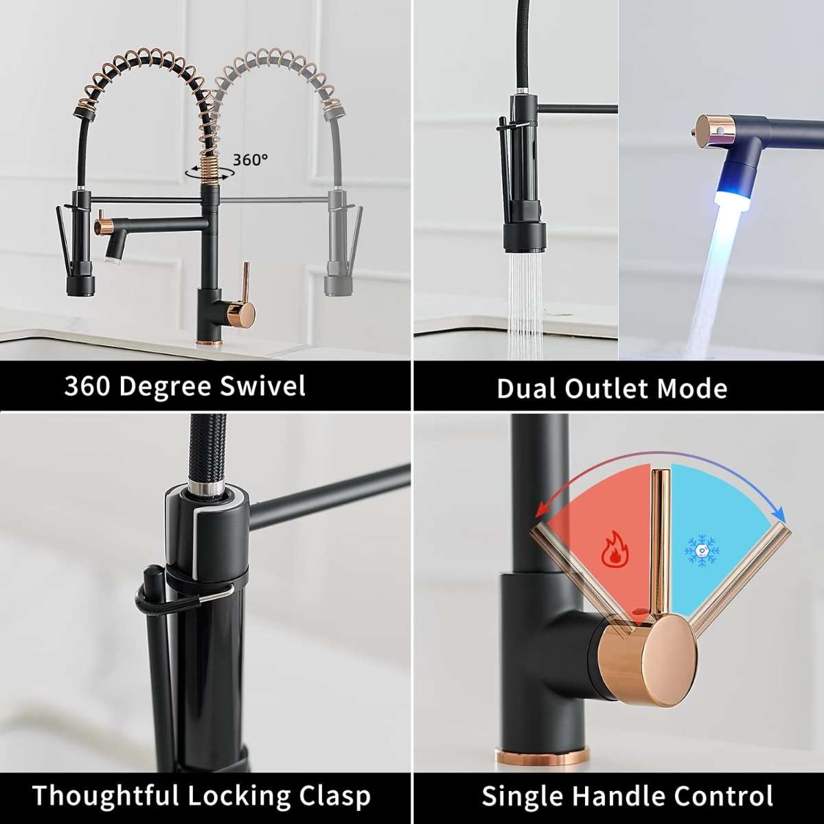 MATTE BLACK KITCHEN FAUCET AIMADI