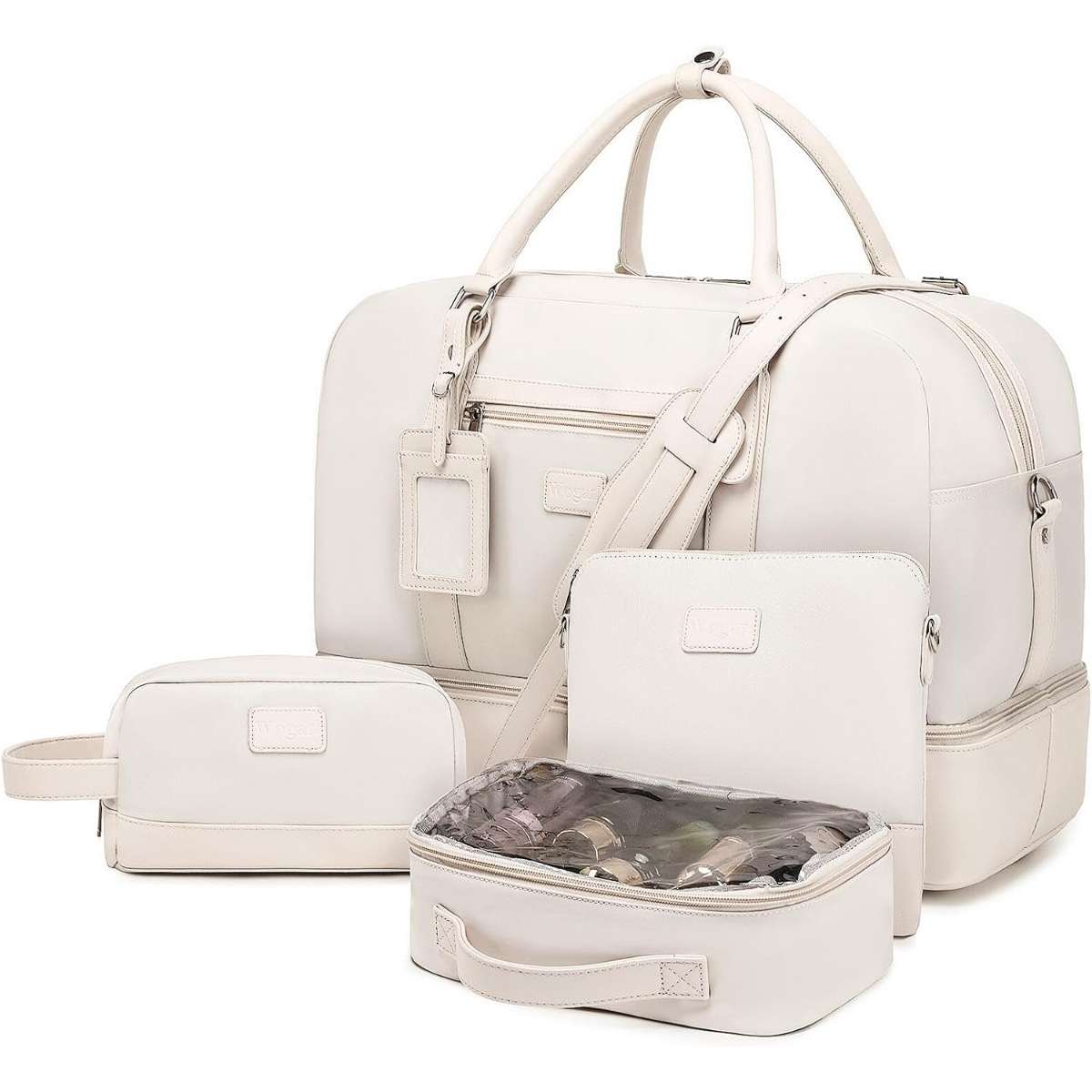 Wogarl 4PCS Women's Weekend Bag Large Bag