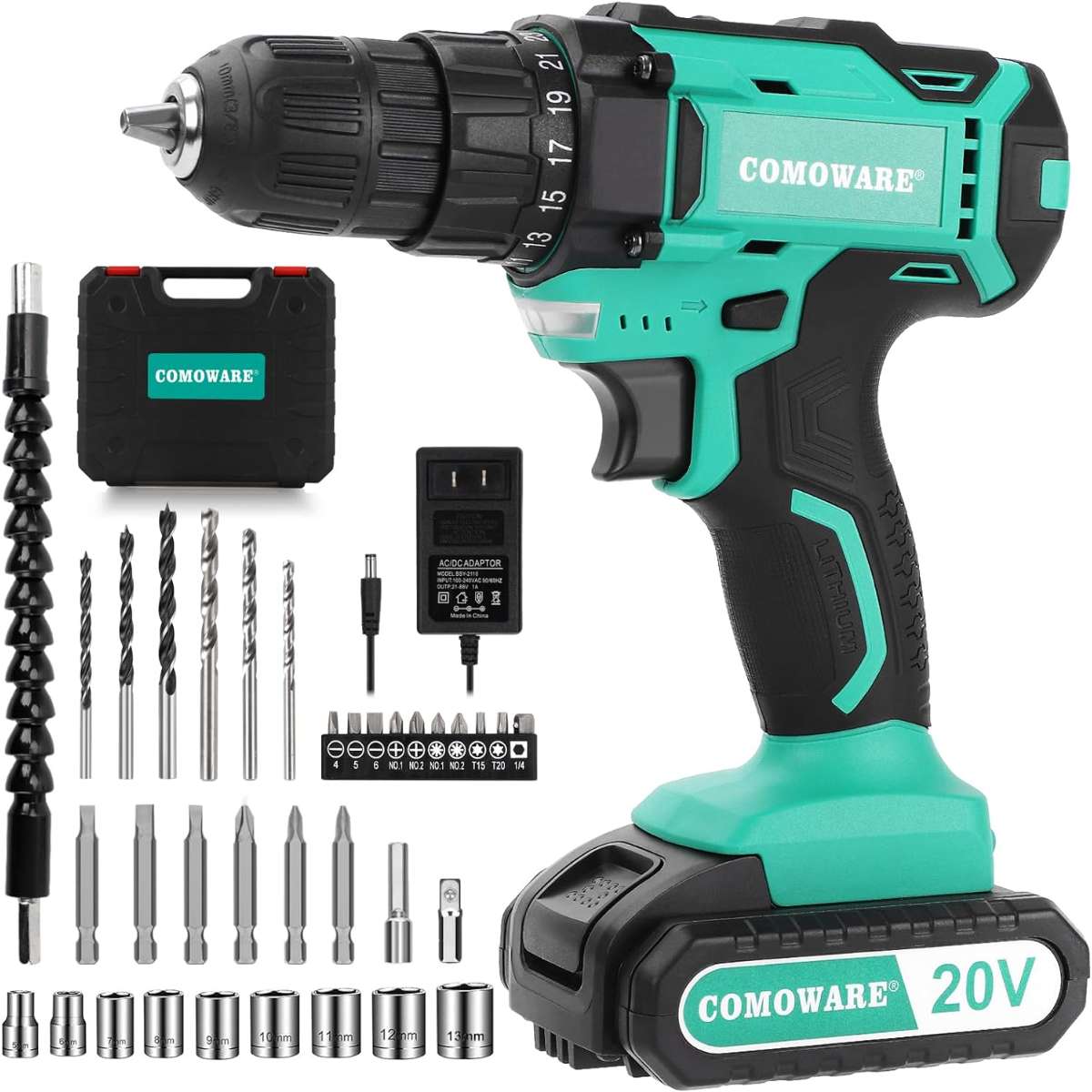 COMOWARE 20V CORDLESS DRILL