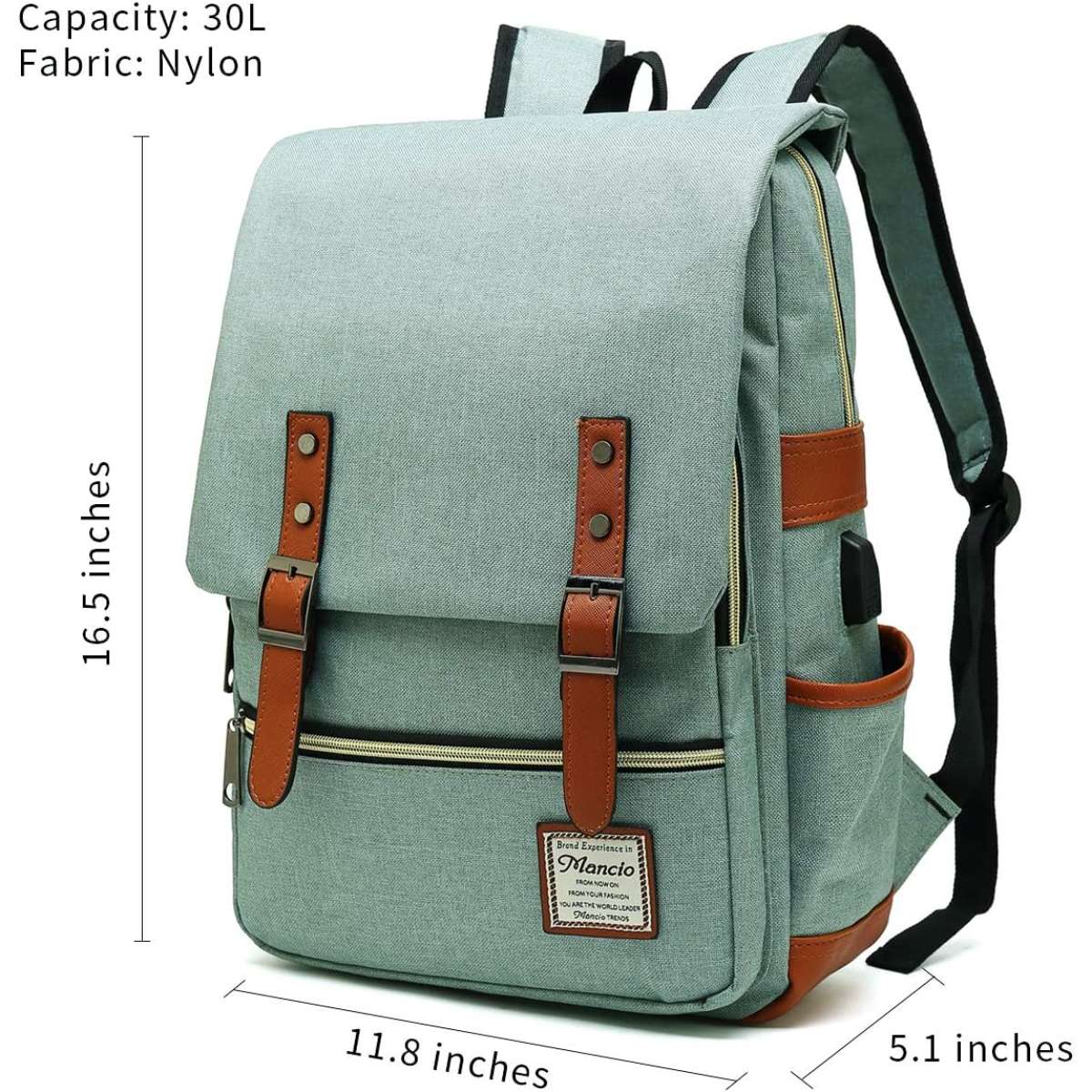 Mancio vintage laptop backpack