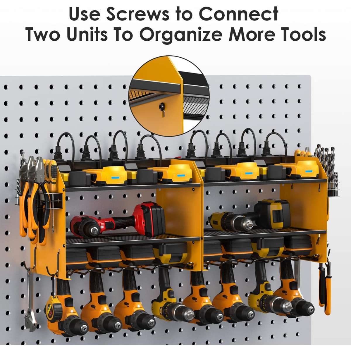 CCCEI Modular Power Tool Organizer Wall Mounted Charging Station.