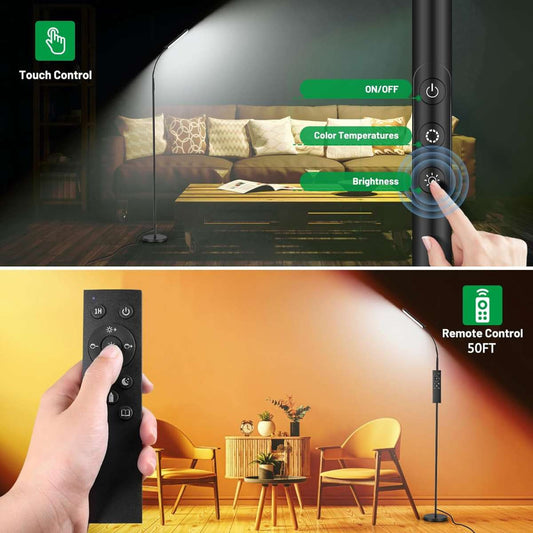 Brightech Litespan - Bright LED floor lamp for chairs, crafts and reading