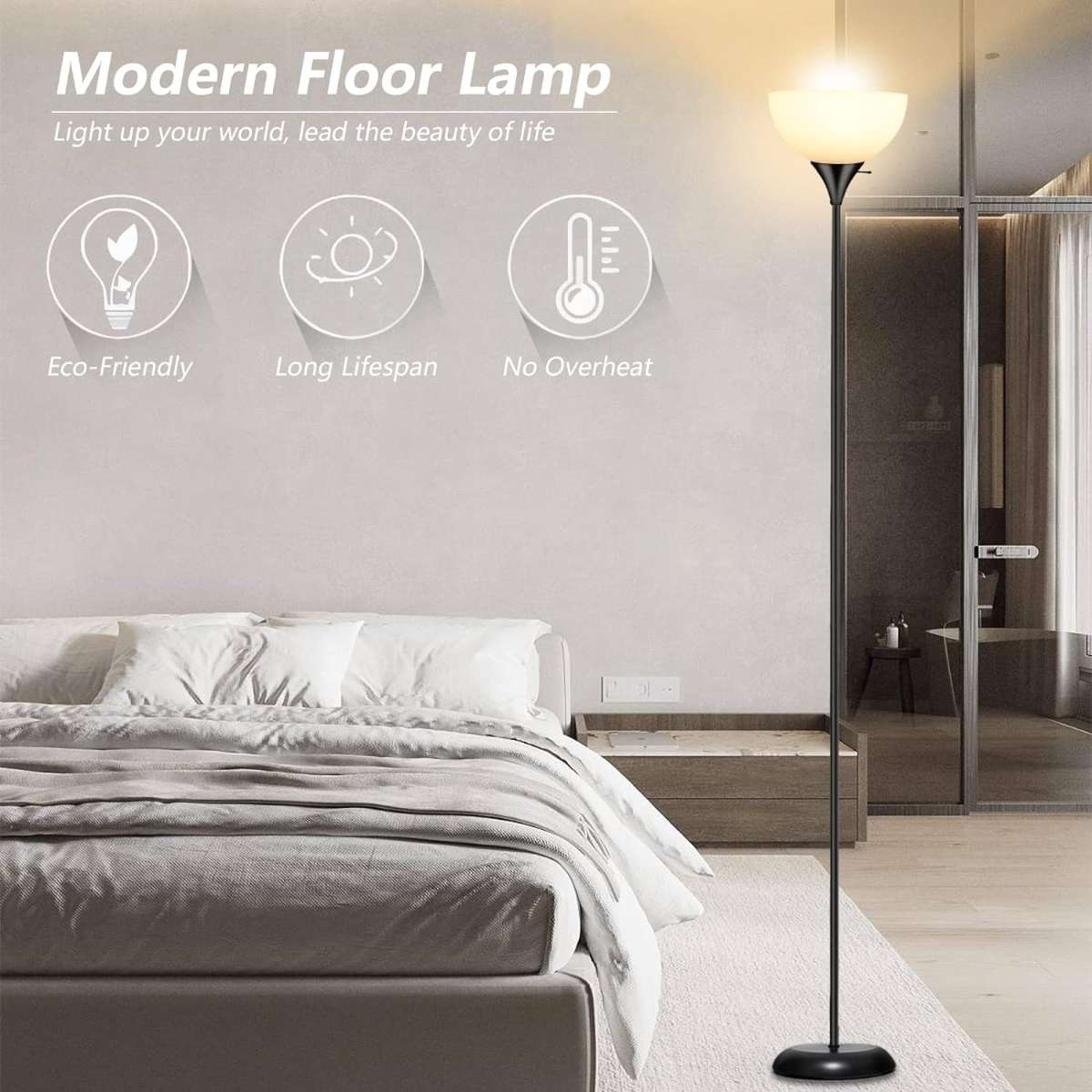 Vertical lamp, LED floor lamp in the living room