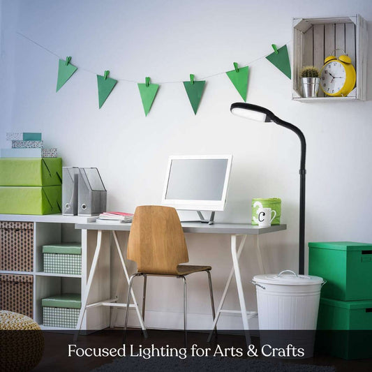 Brightech Litespan - Bright LED floor lamp for chairs, crafts and reading