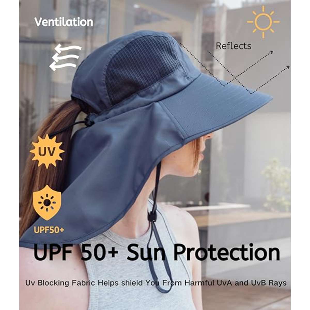 Sun hat ladies UV protection fishing hat