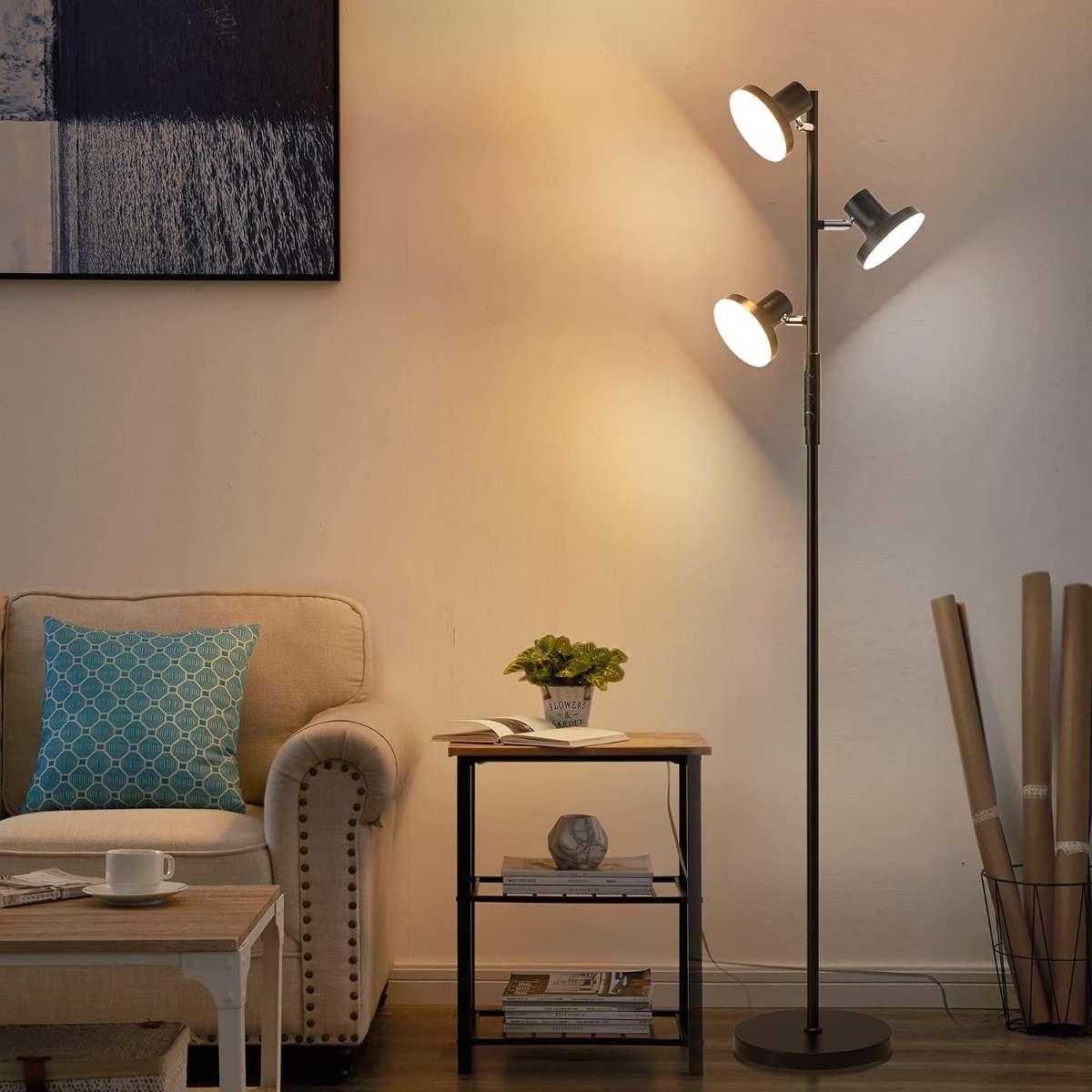 36W LED Tree Floor Light with Remote Control and Touch Control