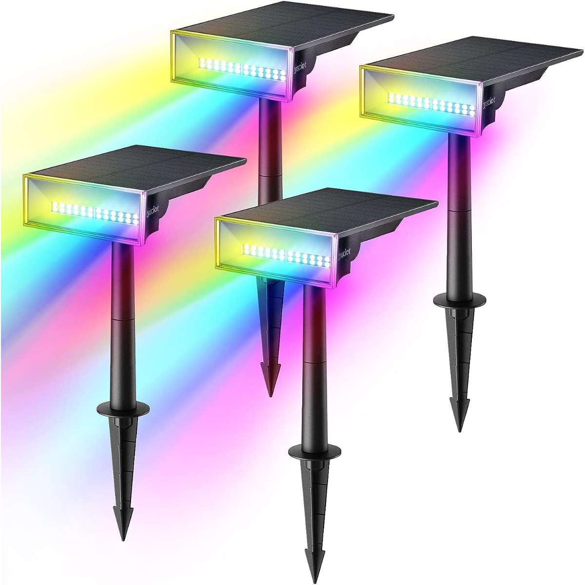 Consciot Outdoor Solar Lights, Outdoor Solar Spotlights, 4 Pack