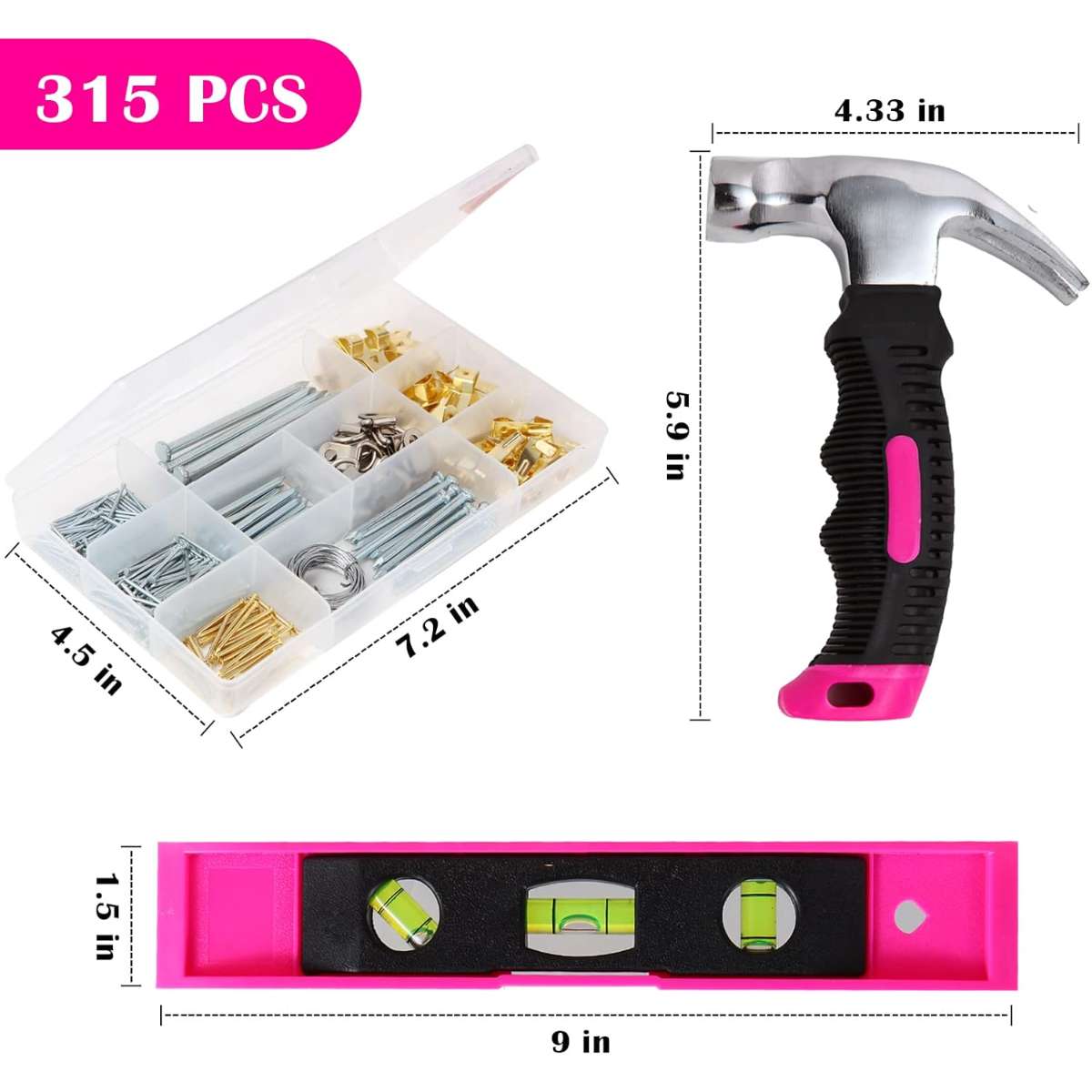 Picture hanging kit, 315 pcs