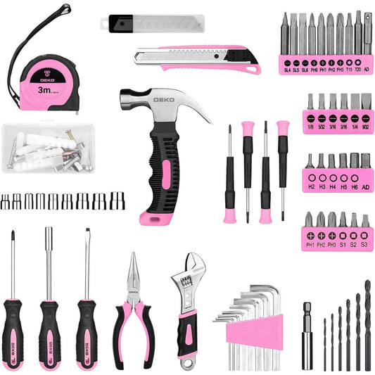DEKOPRO Drill Bit Set: Women's Hand Tool Set 126 Pieces