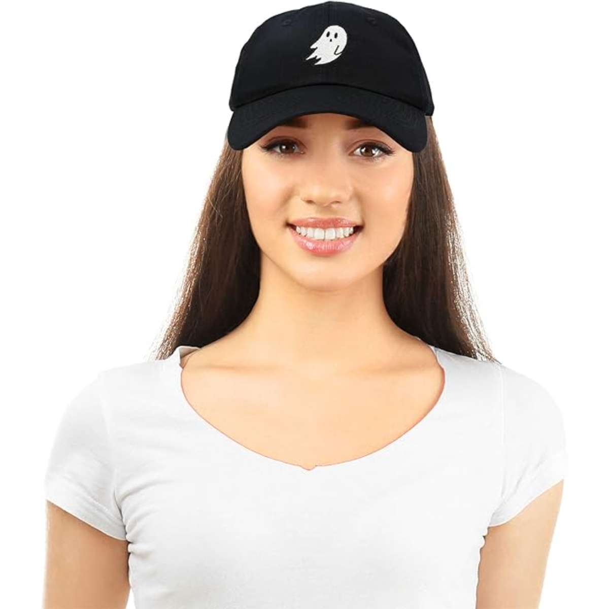 DALIX Ghost Embroidery Dad Hat Baseball Cap Cute Halloween