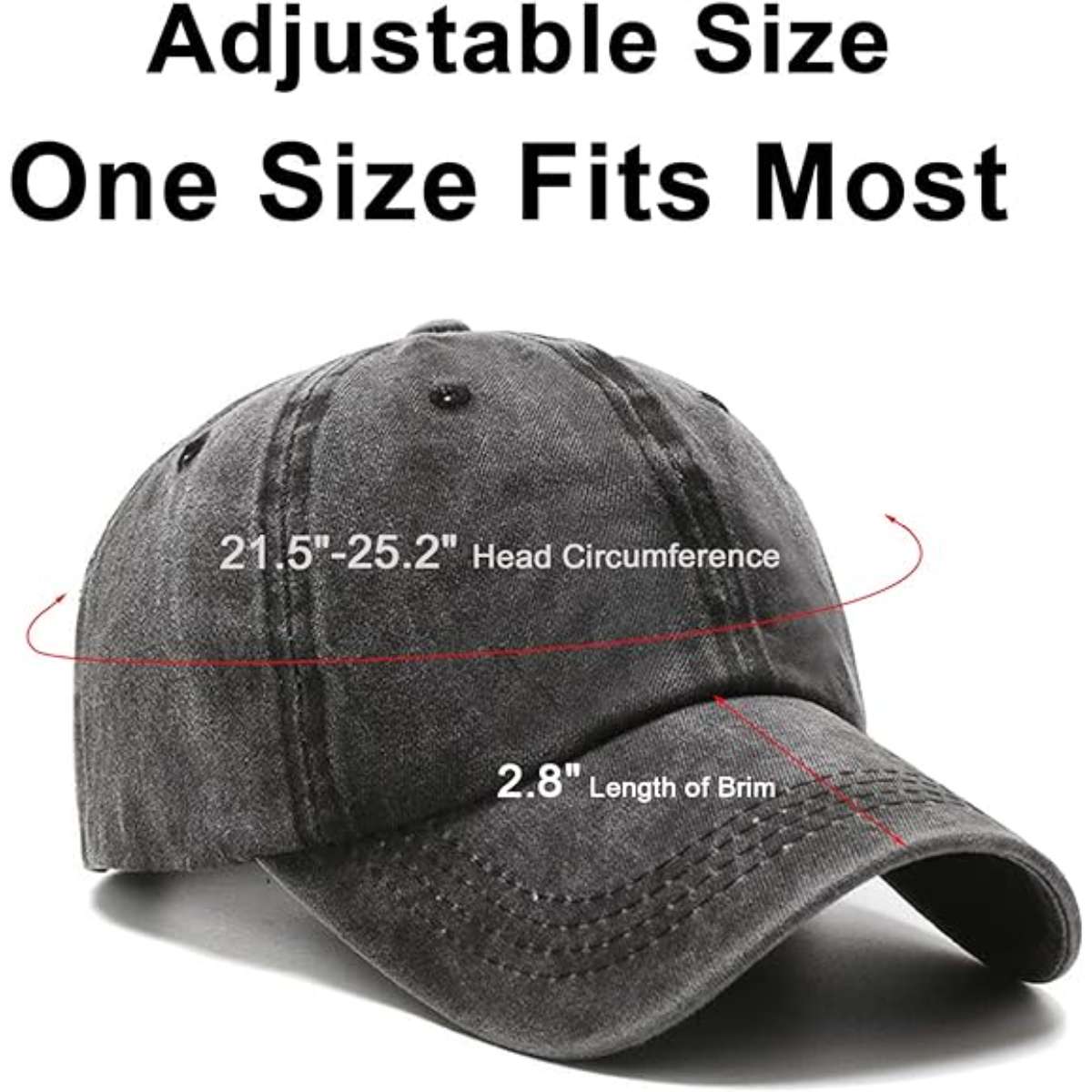 Baseball caps, golf dad hats, adjustable low-profile cotton caps
