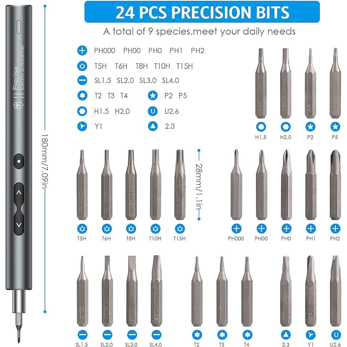 AMIR Electric Screwdriver 28-in-1