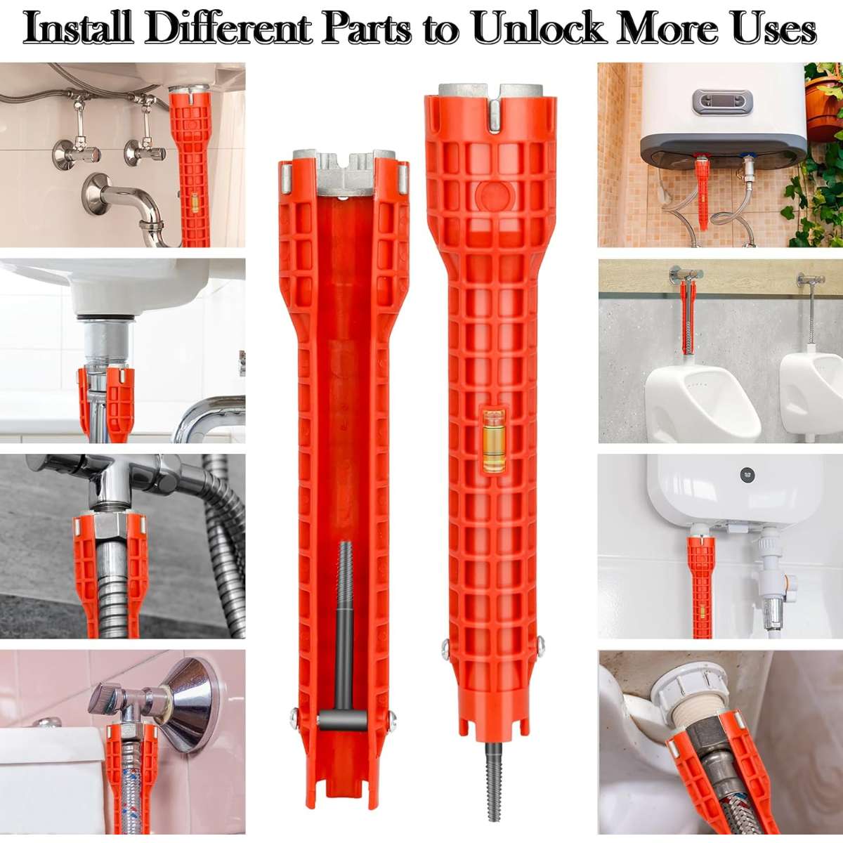 Multi-tool for faucet and sink installers (one-way)